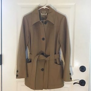 NWOT J.CREW CAMEL WOOL CAR COAT. SM